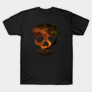 Skull Figure with Abstract Texture (kissmess 02) T-Shirt